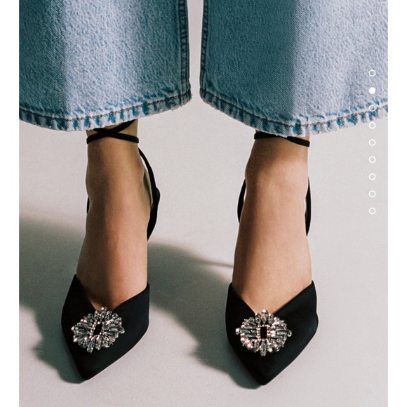 Zara embellished tied pumps - Picture 3 of 10